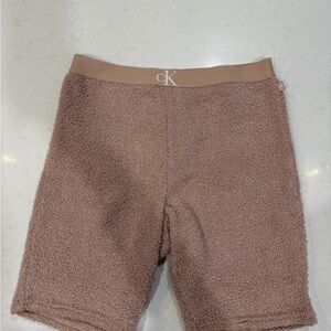 Calvin Klein One Plush Sleep Shorts Taupe S